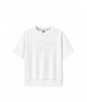 PXG 로고 니트 반팔 (화이트)