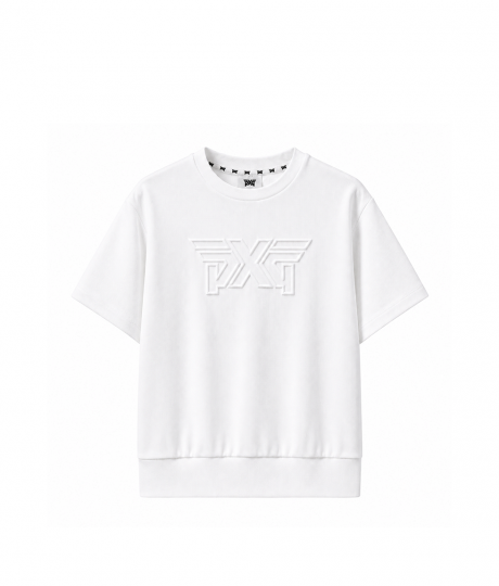 PXG 로고 니트 반팔 (화이트)