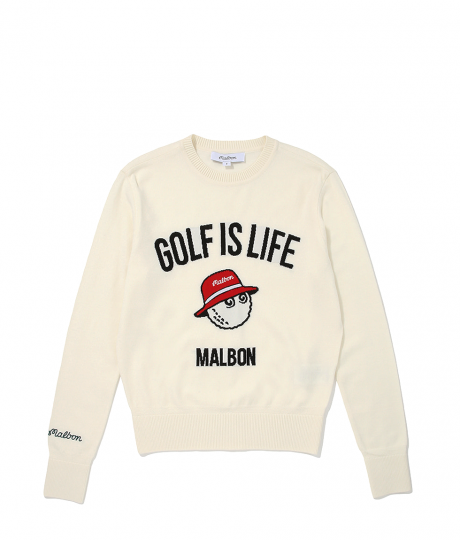 MALBON 골프이즈라이프 스웨터 (아이보리)