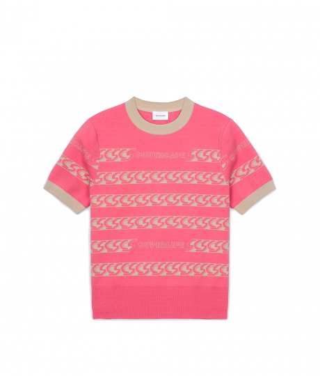 SOUTHCAPE SC체인 니트 셔츠 (핑크)